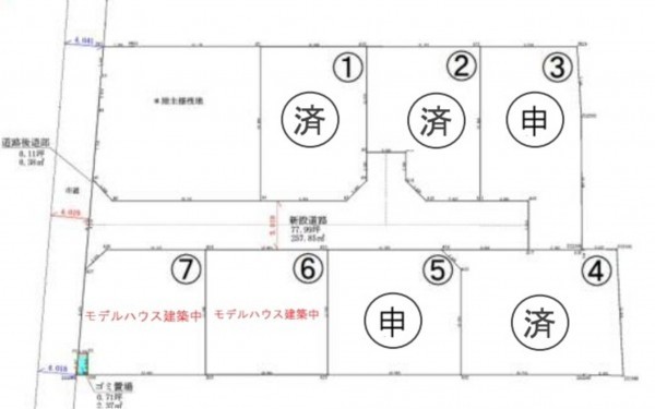 熊本市東区長嶺東、土地の間取り画像です