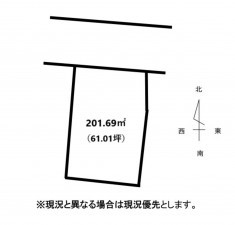 熊本市南区並建町、土地の間取り画像です