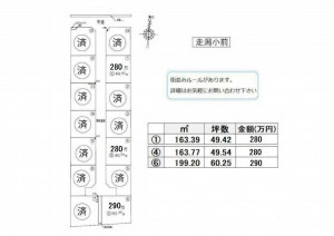宇土市走潟町、土地の間取り画像です