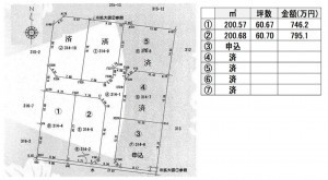 熊本市南区城南町、土地の間取り画像です