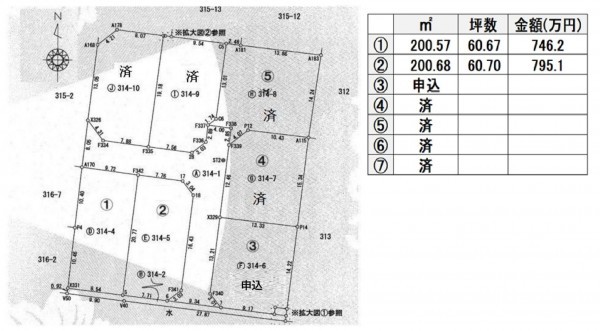 熊本市南区城南町、土地の間取り画像です