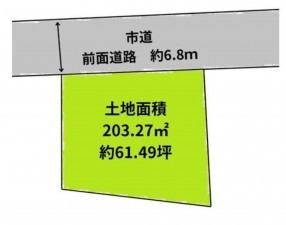 熊本市中央区八王寺町、土地の間取り画像です