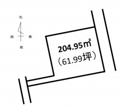 熊本市中央区国府、土地の間取り画像です