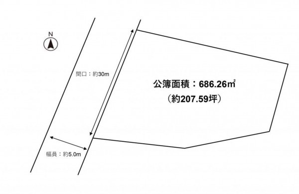 宇城市小川町、土地の間取り画像です