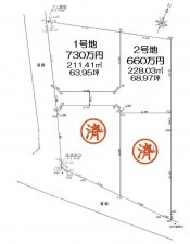 熊本市南区富合町、土地の間取り画像です