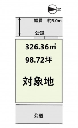 熊本市南区城南町、土地の間取り画像です