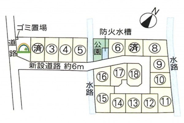 宇土市岩古曽町、土地の間取り画像です
