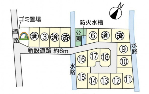 宇土市岩古曽町、土地の間取り画像です