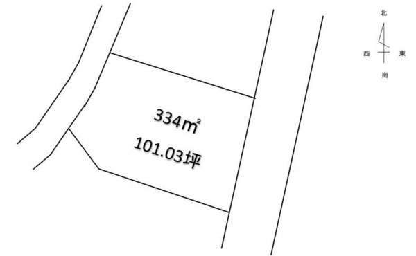 熊本市北区清水、土地の間取り画像です