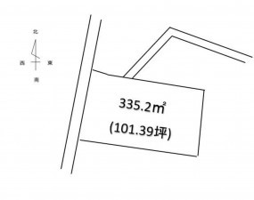 熊本市東区渡鹿、土地の間取り画像です