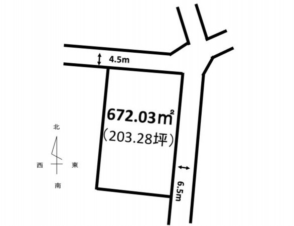 熊本市南区海路口町、土地の間取り画像です