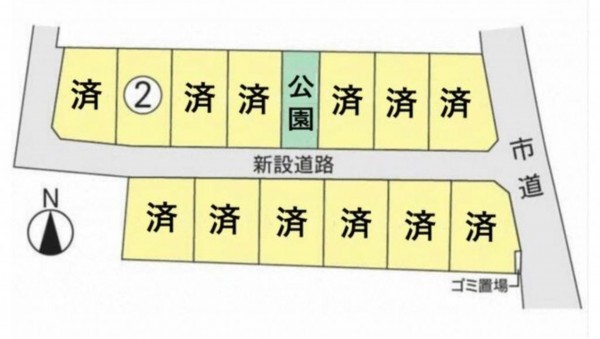 合志市野々島、土地の間取り画像です