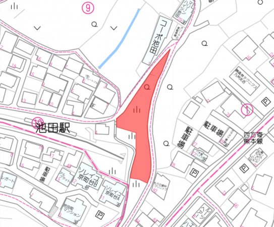 熊本市西区池田、土地の間取り画像です