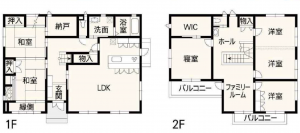 熊本市東区桜木、中古一戸建ての間取り画像です