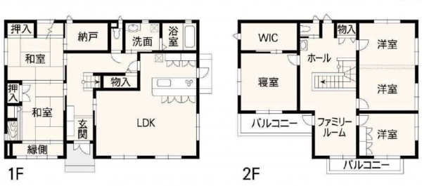 熊本市東区桜木、中古一戸建ての間取り画像です