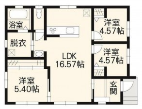 熊本市東区戸島西、中古一戸建ての間取り画像です