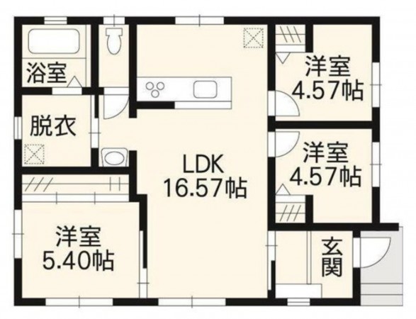 熊本市東区戸島西、中古一戸建ての間取り画像です