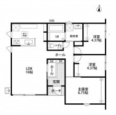 宇土市走潟町、新築一戸建ての間取り画像です