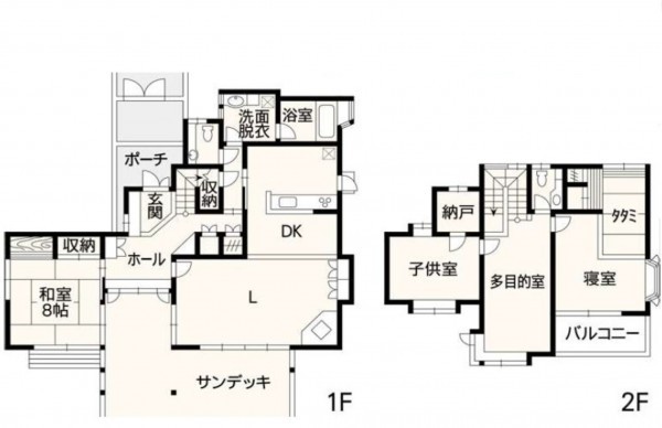 熊本市東区長嶺東、中古一戸建ての間取り画像です