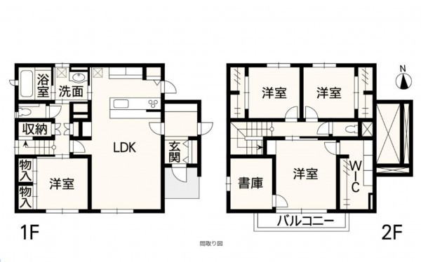 熊本市東区京塚本町、中古一戸建ての間取り画像です