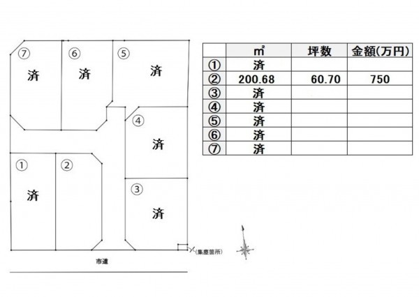 熊本市南区城南町、土地の間取り画像です