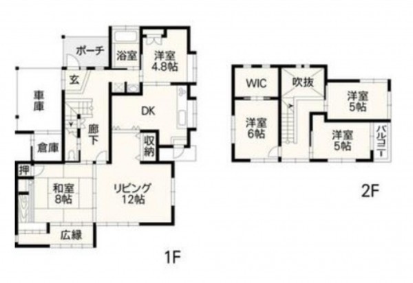 熊本市中央区出水、中古一戸建ての間取り画像です