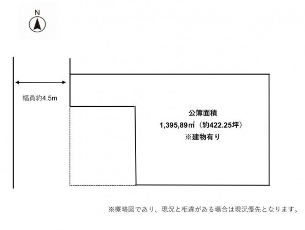 菊池郡菊陽町大字久保田、土地の間取り画像です