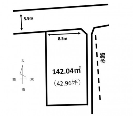 熊本市中央区出水、土地の間取り画像です