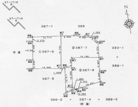 熊本市南区銭塘町、土地の間取り画像です