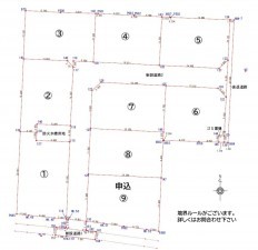 熊本市西区中島町、土地の間取り画像です
