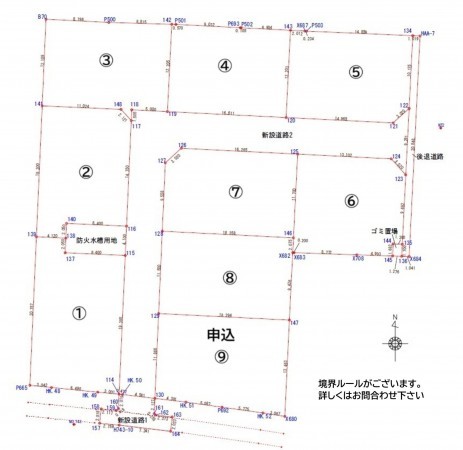 熊本市西区中島町、土地の間取り画像です