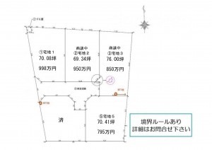熊本市南区白石町、土地の間取り画像です