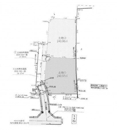 熊本市東区花立、土地の間取り画像です
