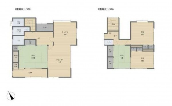 熊本市東区尾ノ上、中古一戸建ての間取り画像です