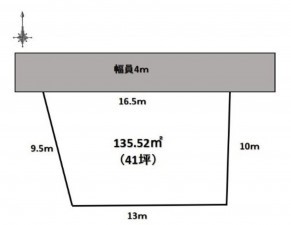 熊本市南区日吉、土地の間取り画像です