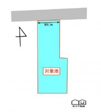 熊本市中央区薬園町、土地の間取り画像です