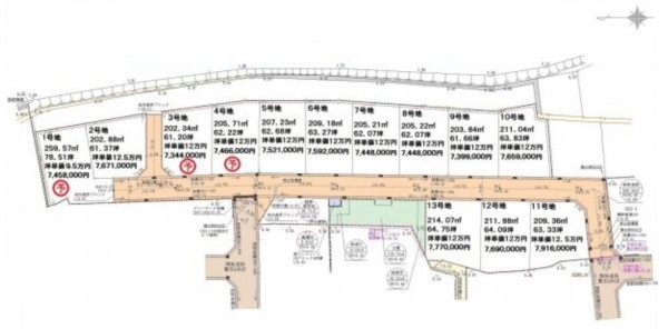 熊本市南区富合町、土地の間取り画像です