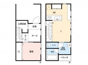 熊本市中央区世安、中古一戸建ての間取り画像です