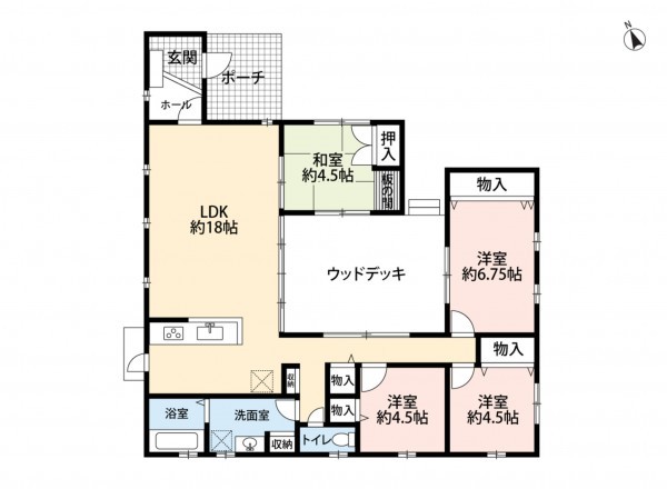 合志市須屋、中古一戸建ての間取り画像です