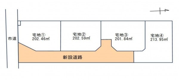 熊本市南区並建町、土地の間取り画像です