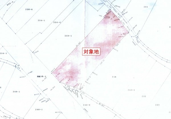 熊本市北区植木町、土地の間取り画像です