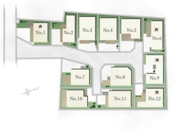 熊本市南区城南町、土地の間取り画像です