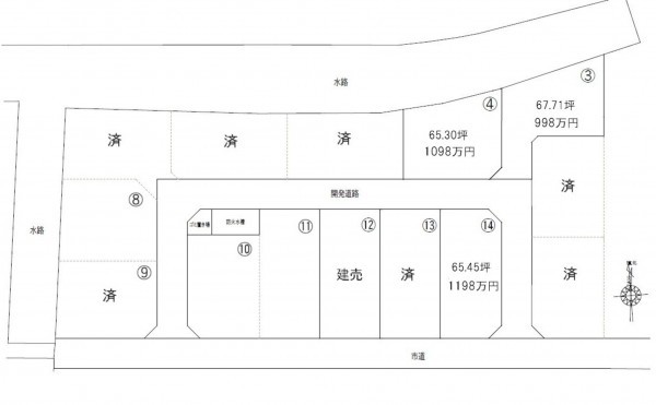 熊本市西区小島、土地の間取り画像です