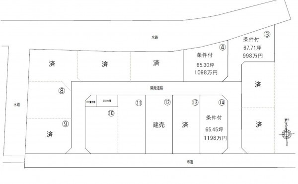 熊本市西区小島、土地の間取り画像です