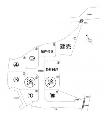 熊本市北区飛田、土地の間取り画像です