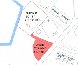 山鹿市石、土地の間取り画像です