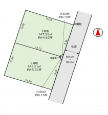 熊本市東区新南部、土地の間取り画像です