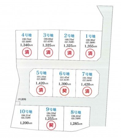 熊本市南区野田、土地の間取り画像です