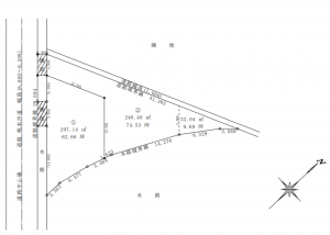 熊本市東区長嶺南、土地の間取り画像です