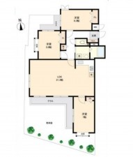 熊本市中央区水前寺、マンションの間取り画像です